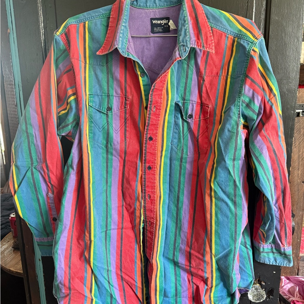 Wrangler Purple and Green Shirt